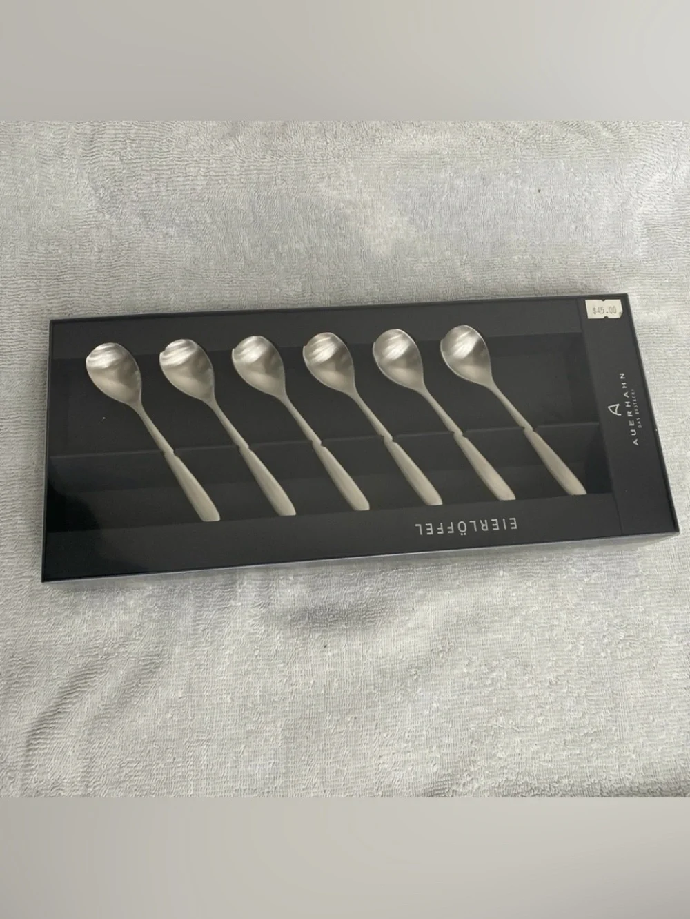 Vintage Auerhahn Das Bestecki Silver 6 Small Spoons Germany Modern Contemporary